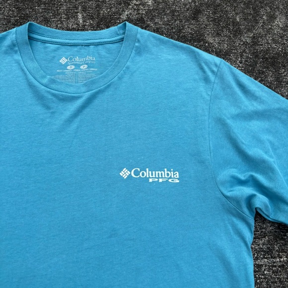 Columbia Performance Fishing Gear PFG T-shirt Size Small Blue Color - Picture 3 of 5